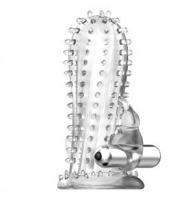 BAILE - BRAVE MAN Crystal Penis Vibrating Sleeve (L:14cm - D:4.5cm)